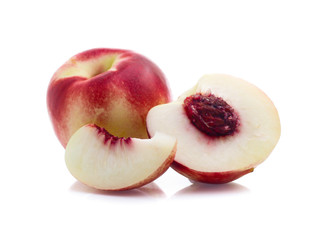 nectarines isolated on white background
