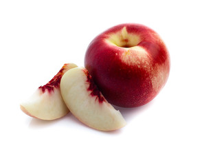 nectarines isolated on white background