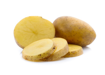 potatoes isolated on white background