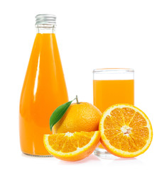 orange juice isolated on white background