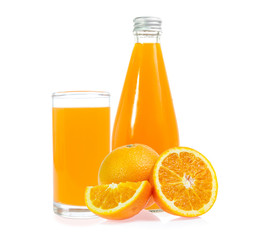 orange juice isolated on white background