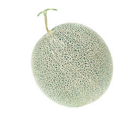 green melon isolated on white background