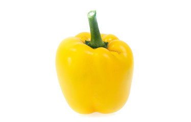 peppers with white background. Cut in half with slices