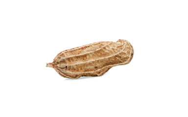 Peanuts on white background