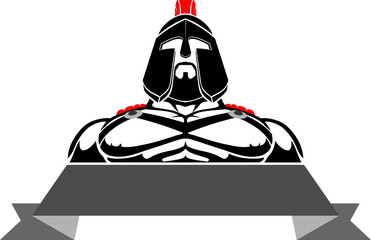 Spartan Warrior Bust, Banner