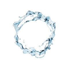 Fototapeta na wymiar Pure water splash isolated in white background