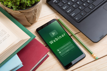 E - learning concept, online education login or registration screen design