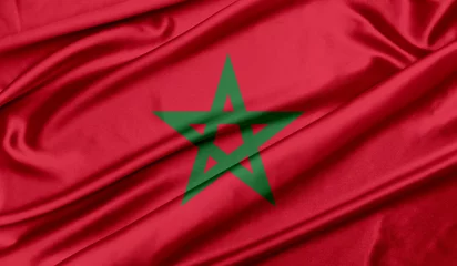 Fotobehang Vlag van Marokko © tuiafalken