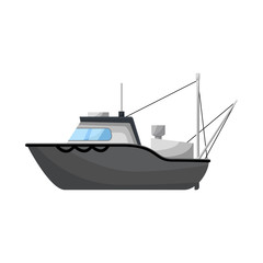 Isolated object of ship and fishery icon. Set of ship and vessel stock symbol for web.