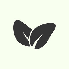 Leaf, Organic, vegan, ecology icon. New trendy leaf vector illustration icon.leaf vector illustration icon.