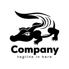 big lizard crocodile art logo design inspiration