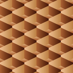 Dimensional Geometric Architectural Seamless Pattern