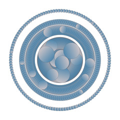 esoteric atom symbol retro blue