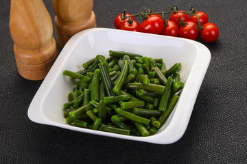 Green beans in the bowl
