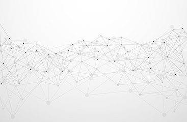 Abstract plexus technology futuristic network background. Vector illustration