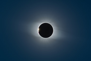 Diamond Ring of Total Solar Eclipse of 02 July 2019 in HDR exposure - seen in Bella Vista, San Juan, Argentina