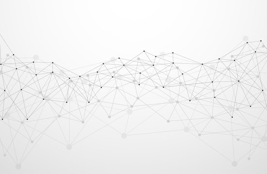 Abstract plexus technology futuristic network background. Vector illustration