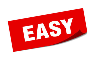 easy sticker. easy square isolated sign. easy