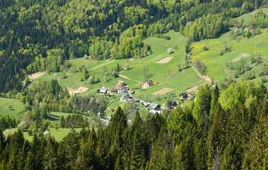 Beskids Mountains in Spring. Wierchomla, Poland