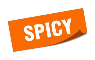 spicy sticker. spicy square isolated sign. spicy