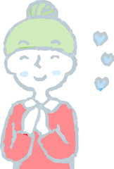 Pop Illustration of a Upper body of woman face and pose