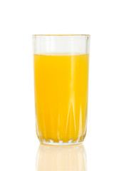 glass of orange juice isolated on white