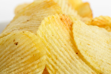 close up of potato chips
