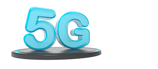 logo 5G bleu sur fond blanc