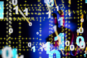 Abstract technology geometric and data