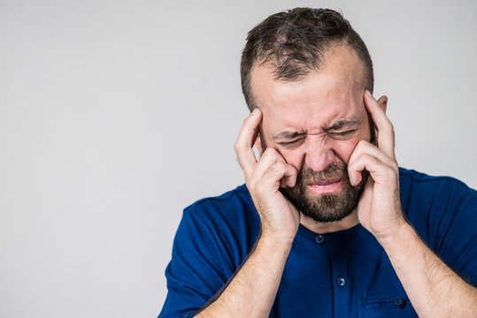 Worried Man Gesturing With Hands