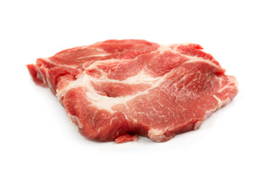 raw meat isolated on white background
