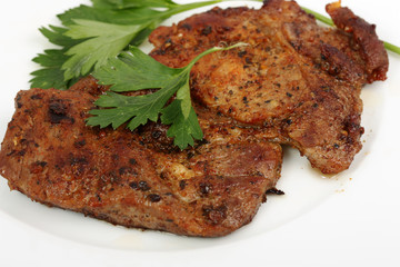 steak with vegetables