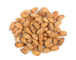 almonds isolated on white background