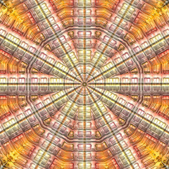 3d effect - abstract fractal polygonal  manipulation