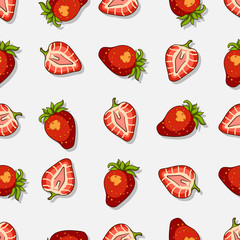 Juicy Strawberry Seamless Pattern
