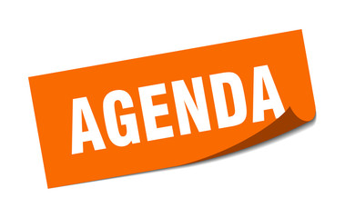 agenda sticker. agenda square isolated sign. agenda