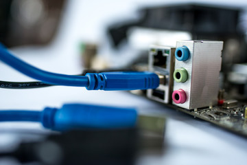 network cables connected to router ports