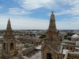 Fototapeta premium Malta from above. New point of vief for your eyes. Beautiful and Unique place named Malta. For rest, exploring and adventure. Must see for everyone. Europe, island in Mediterian Sea.