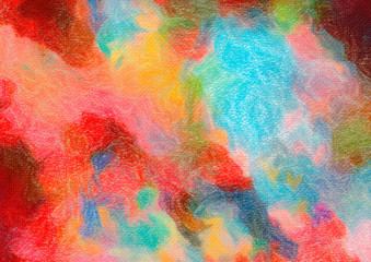 Oil pastel drawing. Abstract color background. Fine art print. Impressionism style abstraction. Modern surrealism painting. Good as wall decor poster. Stock. Surreal design. Handmade texture template.