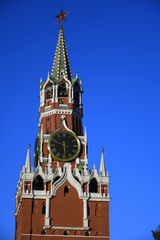 Fototapeta premium Architecture of Moscow Kremlin. Color photo.