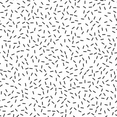 Seamless vector background with random black lines. Abstract ornament. Dotted abstract pattern