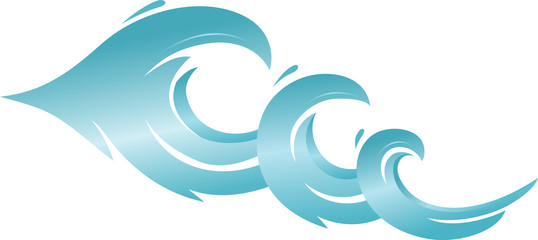 Tropical Waves, Isolated Illustration