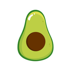 Avocado fruit logo template.