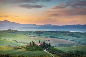Tuscany countryside. near Pienza, during springtime. Pienza, Tuscany, Italy
