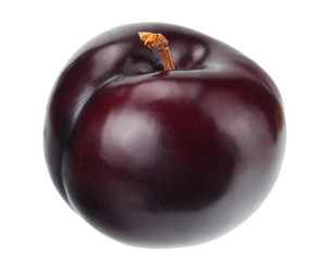 fresh plum fruit isolated on white background