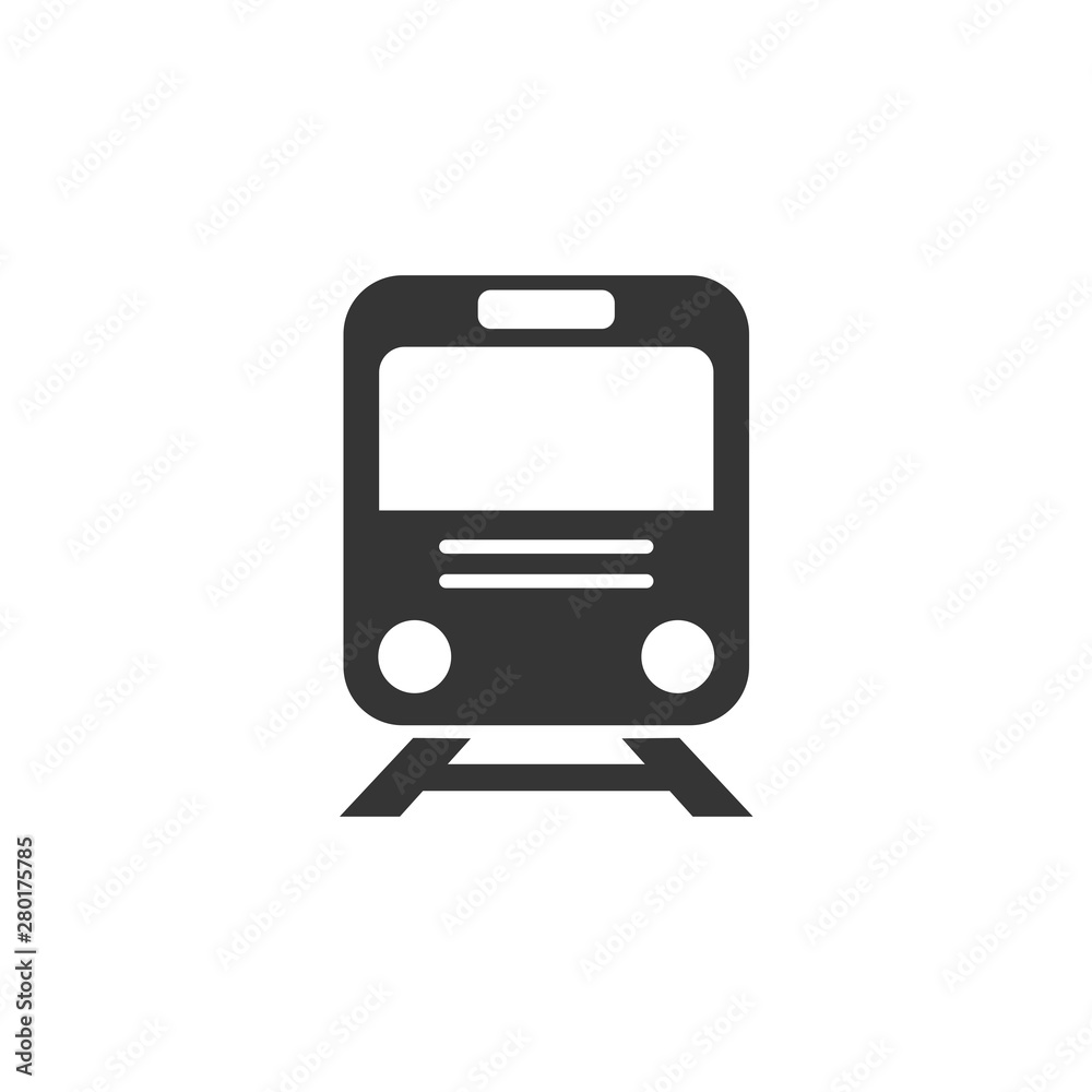 Poster train icon template color editable. modern transportation symbol vector sign isolated on white backg