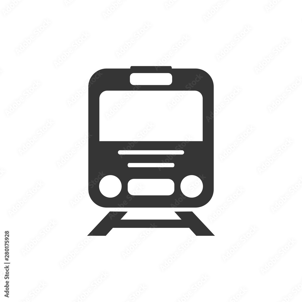Poster train icon template color editable. modern transportation symbol vector sign isolated on white backg