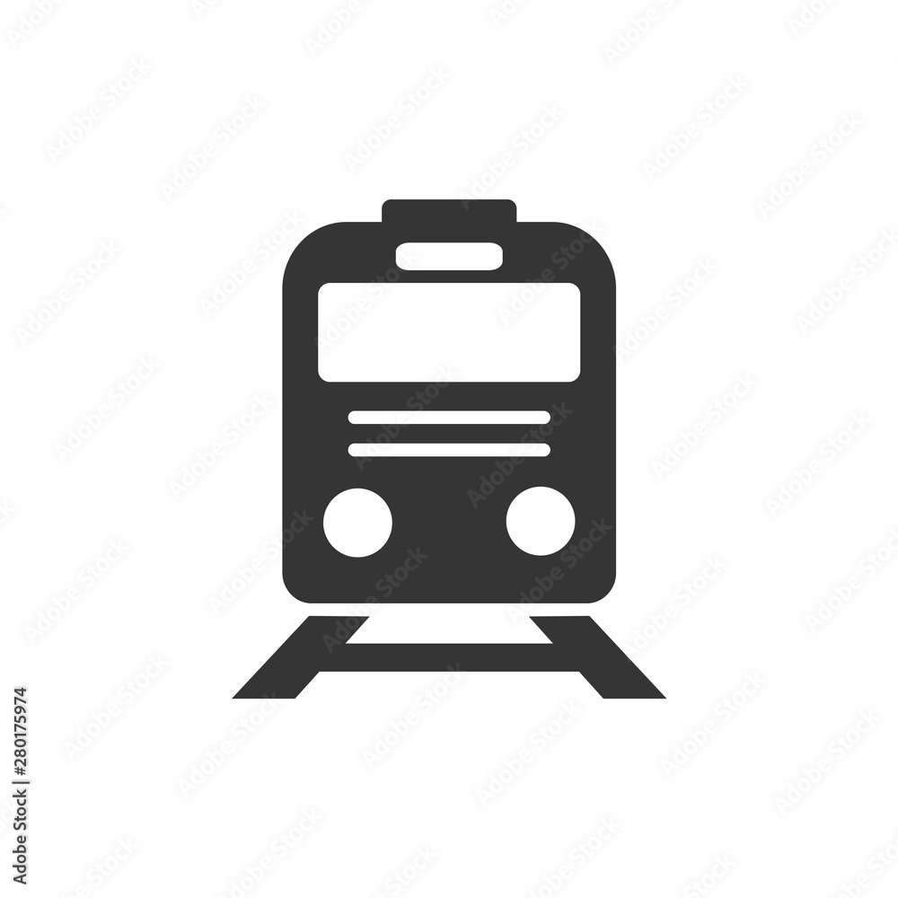 Poster train icon template color editable. modern transportation symbol vector sign isolated on white backg