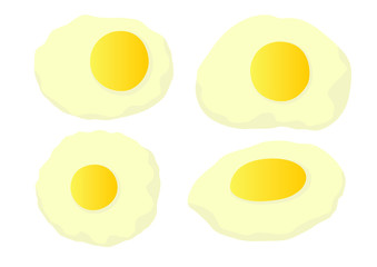 Fresh eggs from the farm on white background illustration vector 