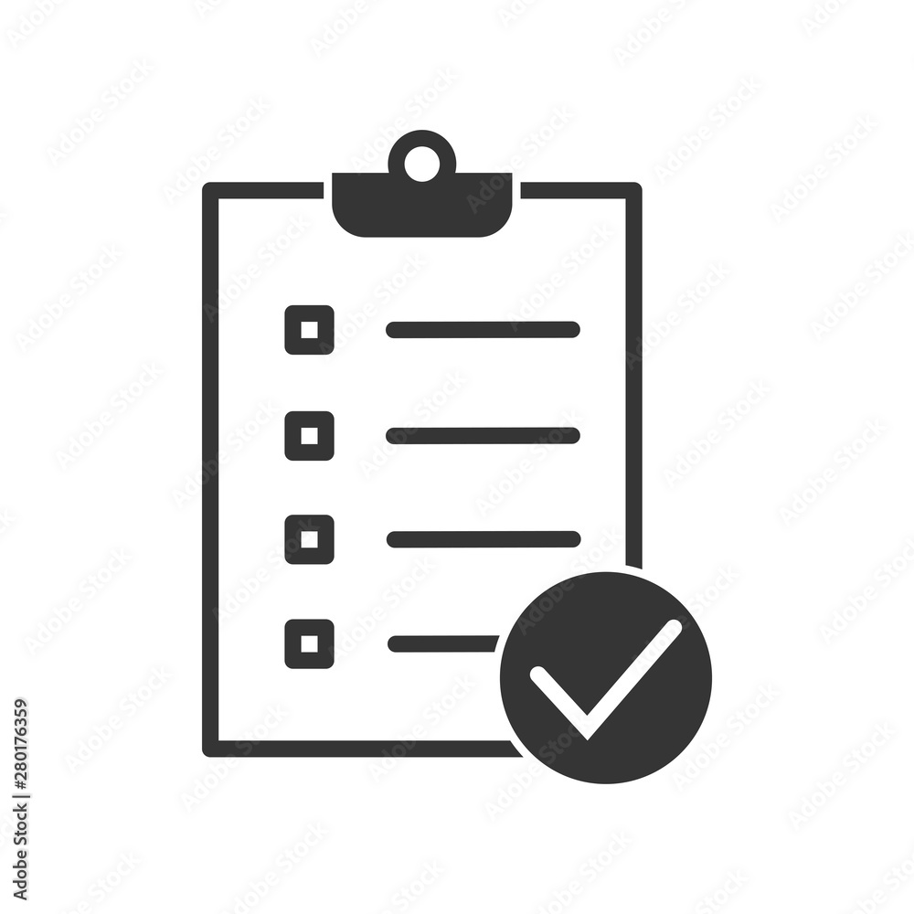 Poster tasks symbol vector sign isolated on white background. simple logo vector illustration for graphic a